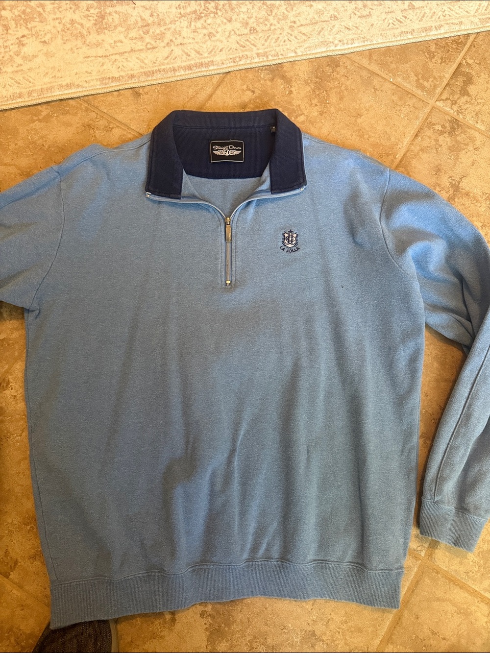 Mens STRAIGHT DOWN Quarter Zip Pullover XL
